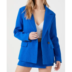 Forever 21 Women's Crinkled Double-Breasted Blazer