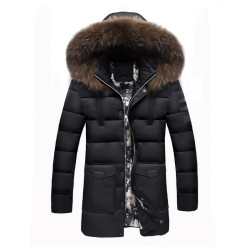 Jackets Men Winter Cotton Coats Long Thick Parkas Mens Brand Clothing