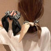 Korean Plaid Stitching Solid Color Ribbon Tie Hair Rope Hair Tie